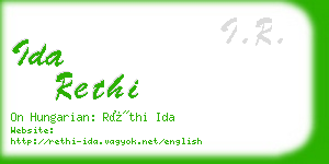 ida rethi business card